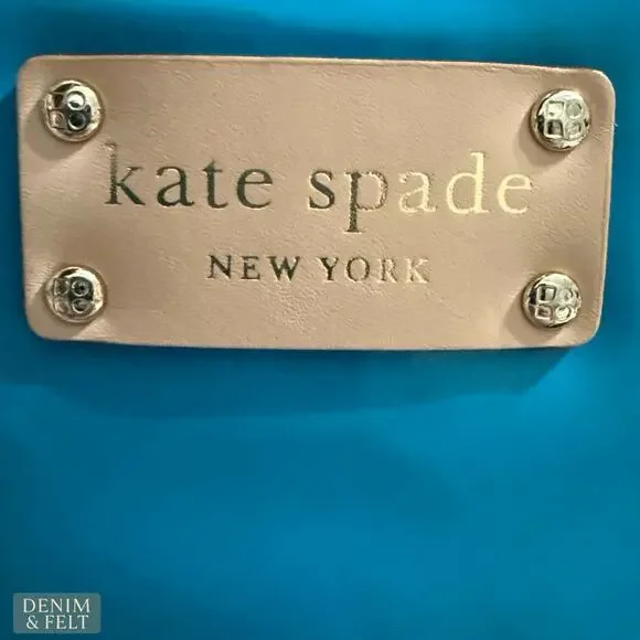 Kate Spade Rudy Henry Street Brightpeac Turquoise Patent Tote Shoulder Bag Luxe - Picture 13 of 16